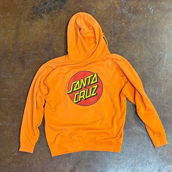 Santa Cruz Skateboards Bright Orange Hoodie large - Picture 3 of 3